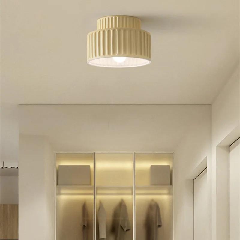 트리스턴 플러시 마운트 천장 램프, Wabi Sabi 스타일 LED 천장 조명, 거실 복도 침실용, 북유럽 크림 바람 램프